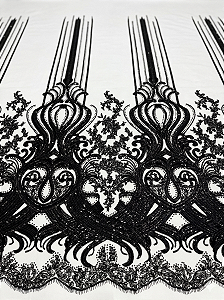Renda Bordada 9458 Preto