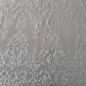 Tule c/ paetê P229 Branco