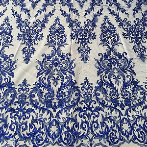 Tule c/ paetê P229 Azul Royal