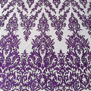 Tule c/ paetê P229 Roxo