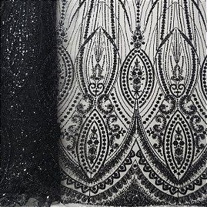 Renda c/ Pedrarias LYD 611 Preto