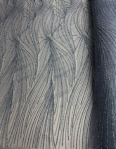 Tule Diamante Quebrado Des. LYD 090 Azul Serenity