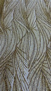 Tule Diamante Quebrado Des. LYD 090 Dourado