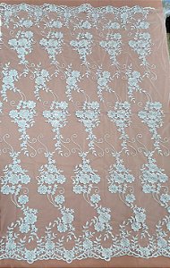 Renda c/ paetê 70887 Branco