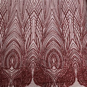 Renda Pedraria Des. 14 Vermelho
