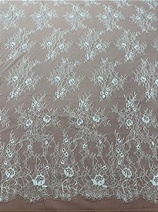 Renda Chantilly 9866 Branco - valor referente peça de 3 metros