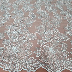 Renda c/ paetê Jasmille 8984 Branco