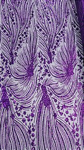 Tule Boreal c/ paetê P233 Roxo