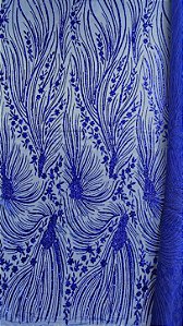 Tule Boreal c/ paetê P233 Azul Royal