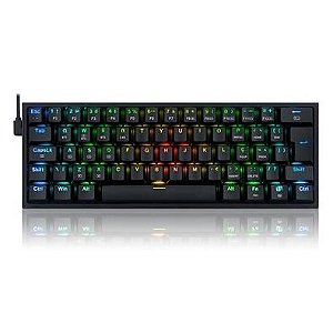 Teclado Usb Redragon Mecanico Fizz Pro Rgb Switch Marron Bt/Wireless/Fio K616-Rgb