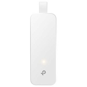 Adaptador De Rede Usb 3.0 Macho Para Rj45 Femea Tp-Link Ue300 10/100/1000 Branco