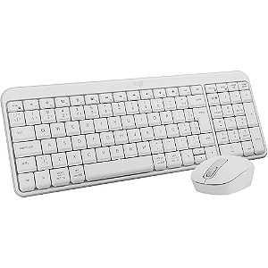 Teclado+mouse sem fio Logitech Mk250 Branco