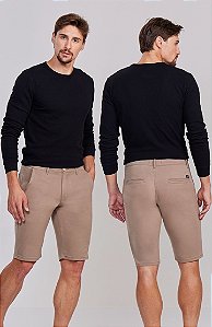 Bermuda Sarja Alfaiataria Kaqui Masculina 11521