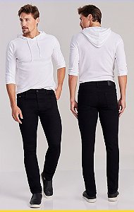 Calça Sarja Slim Masculina Preta 10888