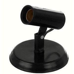 SPOT POPY LISO PARA 01 LÂMPADA PRETO