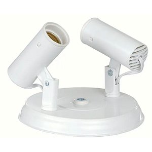 SPOT POPY LISO PARA 02 LÂMPADAS BRANCO