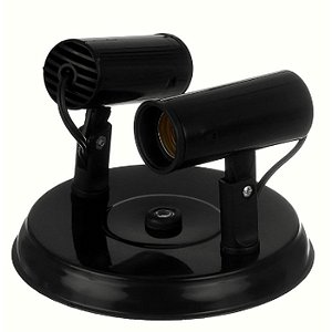 SPOT POPY LISO PARA 02 LÂMPADAS PRETO