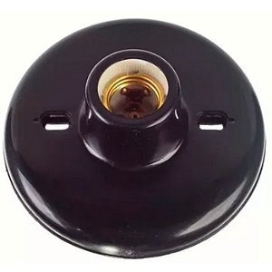 PLAFONIER DECORATIVO PORCELANA PRETO