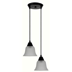 PENDENTE SINO P/ 02 LAMP PRETO EXTRALUZ