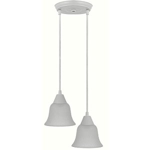 PENDENTE SINO P/ 02 LAMP BRANCO EXTRALUZ