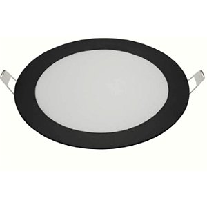 PAINEL REDONDO EMB 12W 6000K PRETO ELGIN