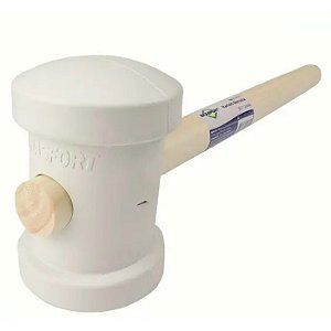 MARTELO DE BORRACHA 40MM PEQUENO BRANCO BRASFORT E-COMMERCE