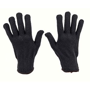 LUVA DE MALHA PRETA LISA BRASFORT