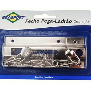 FECHO PEGA LADRÃO CROMADO BRASFORT