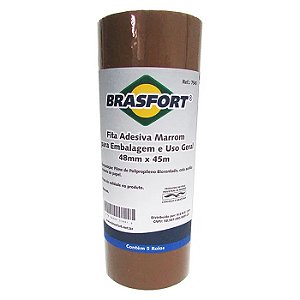 FITA PARA EMBALAGEM 48MM X 45M MARROM BRASFORT