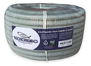 ELETRODUTO REFORCADO CINZA 3/4 DN 25MM 50M TECNOPRADO