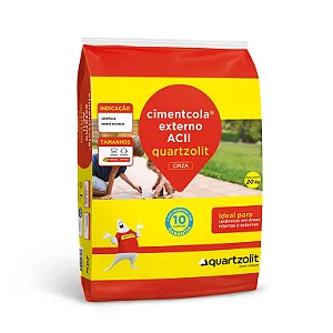 CIMENTCOLA CINZA AC2 20KG QUARTZOLIT