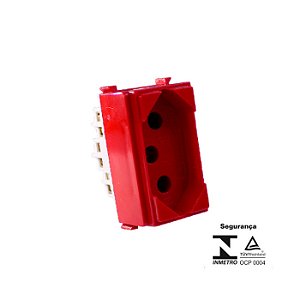 MODULO TOMADA 20A 250V VERM I9 ILUMI