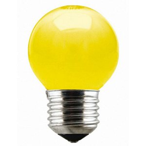 LAMPADA BOLINHA 15W 220V E27 BG35 AMARELA BRASFORT