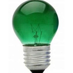 LAMPADA BOLINHA 15W 220V E27 BG35 VERDE BRASFORT