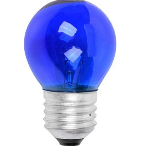 LAMPADA BOLINHA 15W 220V E27 BG35 AZUL BRASFORT