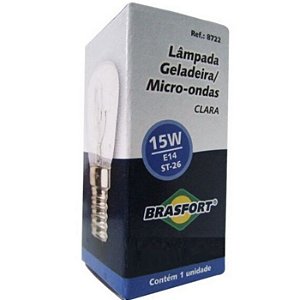 LAMPADA GELADEIRA/MICRO 15W 220V E14 BRASFORT