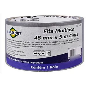 FITA MULTIUSO 48 MM X 5M CINZA/SILVER TAPE BRASFORT