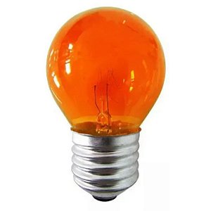 LAMPADA BOLINHA 15W 220V E27 BG35 LARANJA BRASFORT