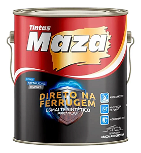 ESMALTE SINTETICO DIRETO NA FERRUGEM PRETO 3,6L MAZA