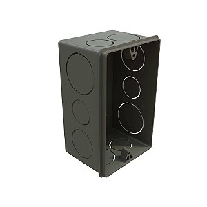 CAIXA DE LUZ DE EMBUTIR 4X2 PP CINZA TUBOLINE