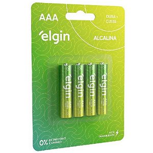 PILHA ALCALINA AAA BLISTER C/4 ELGIN