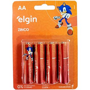 PILHA ZINCO AA BLISTER C/4 ELGIN