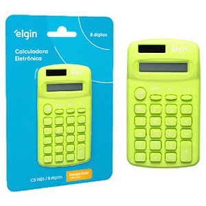 CALCULADORA BOLSO CB1485 VERDE 8 DIGITOS SOLAR ELGIN
