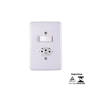 CJ INTER SIMPLES 6A C/ TOMADA 2P+T 20A 250V STYLUS ILUMI