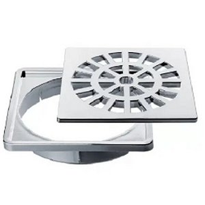 PORTA GRELHA QUADRADO C/ GRELHA 100 MM CROMADO REBOUÇAS