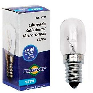 LAMPADA GELADEIRA/MICRO 15W 127V E14 BRASFORT