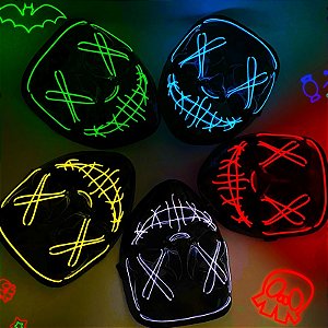 Mascara Led Neon Cosplay Fantasia