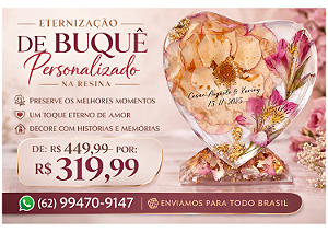 ROSAS E ALIANÇAS NA RESINA COM OU SEM FOTO 15 CM