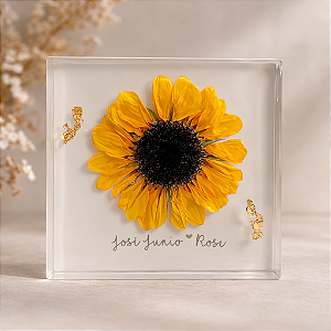 ETERNIZAÇÃO BUQUE NA RESINA 12*15*4CM