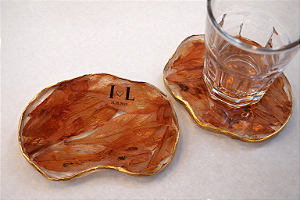 PAR DE PORTA COPOS COM PETALAS